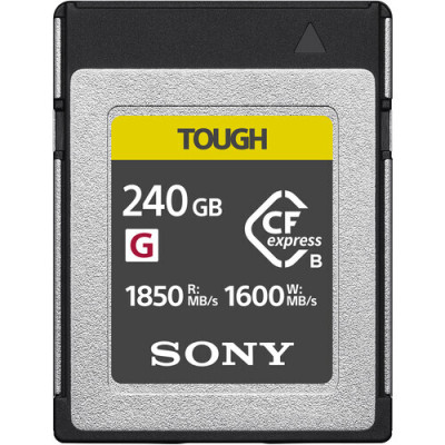 Карта памяти Sony TOUGH CFexpress Type B 240 Гб R/W 1850/1600 МБ/с CEB-G240T Карта памяти Sony TOUGH CFexpress Type B 240 Гб R/W 1850/1600 МБ/с CEB-G240T