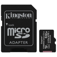 Карта памяти Kingston Canvas Select Plus 512 Гб microSDXC 100 МБ/с Class 10 UHS-I A1 SDCS2/512 Гб