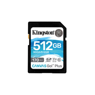 Карта памяти Kingston Canvas Go Plus 512 Гб R/W 170/90 МБ/с SDG3/512 Гб Карта памяти Kingston Canvas Go Plus 512 Гб R/W 170/90 МБ/с SDG3/512 Гб