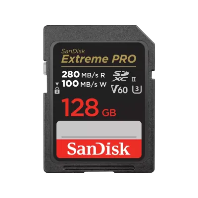 Карта памяти SanDisk Extreme Pro SDXC UHS-II V60 128 Гб R/W 280/100 МБ/с SDSDXEP-128G-GN4IN Карта памяти SanDisk Extreme Pro SDXC UHS-II V60 128 Гб R/W 280/100 МБ/с SDSDXEP-128G-GN4IN