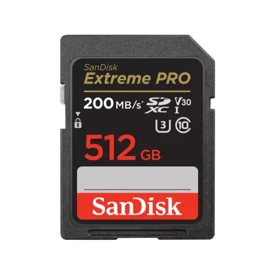 Карта памяти SanDisk Extreme Pro SDXC 512 Гб UHS-I (200R/140W) до 200 МБ/с SDSDXXD-512G-GN4IN