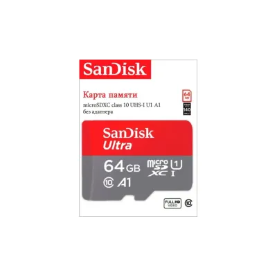 Карта памяти SanDisk Ultra MicroSDXC 64 Гб R 140 МБ/с SDSQUAB-064G-GN6MN Карта памяти SanDisk Ultra MicroSDXC 64 Гб R 140 МБ/с SDSQUAB-064G-GN6MN