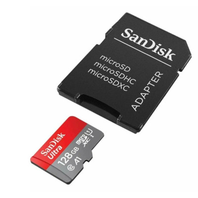 Карта памяти SanDisk Ultra microSDXC 128 Гб с адаптером SDSQUAB-128G-GN6MA Карта памяти SanDisk Ultra microSDXC 128 Гб с адаптером SDSQUAB-128G-GN6MA