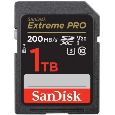 Карта памяти SanDisk Extreme Pro SDXC UHS-I V30 1 Гб R/W 200/140 МБ/с SDSDXXD-1T00-GN4IN
