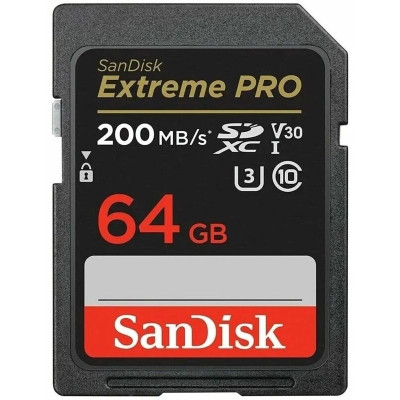 Карта памяти SanDisk Extreme Pro SDXC UHS-I V30 64 Гб R/W 200/90 МБ/с SDSDXXU-064G-GN4IN Карта памяти SanDisk Extreme Pro SDXC UHS-I V30 64 Гб R/W 200/90 МБ/с SDSDXXU-064G-GN4IN