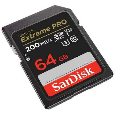 SanDisk Extreme Pro SDXC UHS-I V30 64 Гб SDSDXXU-064G-GN4IN SanDisk Extreme Pro SDXC UHS-I V30 64 Гб SDSDXXU-064G-GN4IN