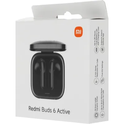 Беспроводные наушники Xiaomi Redmi Buds 6 Active, Black, черный