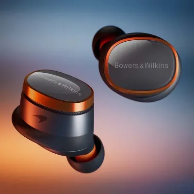 Беспроводные наушники Bowers Wilkins Pi8, Mclaren Edition, оранжево-черный