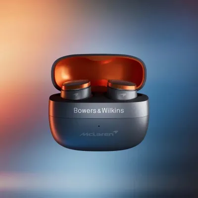 Беспроводные наушники Bowers Wilkins Pi8, Mclaren Edition, оранжево-черный
