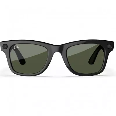 Умные очки Ray-Ban Wayfarer (Gen 2) (L), Shiny Black G-15 Green, черный глянцевый/зеленый