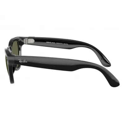 Умные очки Ray-Ban Wayfarer (150-50), Shiny Black/G-15 Green, черный/зеленый Умные очки Ray-Ban Wayfarer (150-50), Shiny Black/G-15 Green, черный/зеленый
