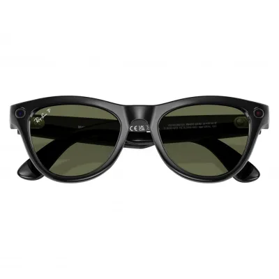 Умные очки Ray-Ban Wayfarer (150-50), Shiny Black/G-15 Green, черный/зеленый Умные очки Ray-Ban Wayfarer (150-50), Shiny Black/G-15 Green, черный/зеленый