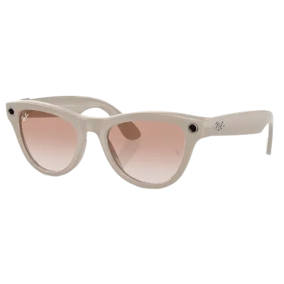 Умные очки Ray-Ban Meta Skyler (150-52), Shiny Chalky Gray/Cinnamon Pink, серый/розовый Умные очки Ray-Ban Meta Skyler (150-52), Shiny Chalky Gray/Cinnamon Pink, серый/розовый