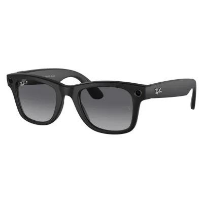Ray-Ban Wayfarer (150-50) матовый черный графитовые градиентные поляризованные