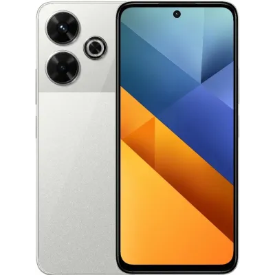 Смартфон Xiaomi Poco M6 4G, 6/128 Гб, серебристый Смартфон Xiaomi Poco M6 4G, 6/128 Гб, серебристый