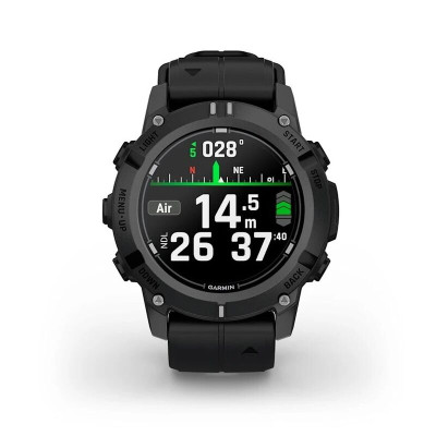 Смарт-часы Garmin Descent G2, 45 мм, Black Silicone Band, Bluetooth, Black, черный