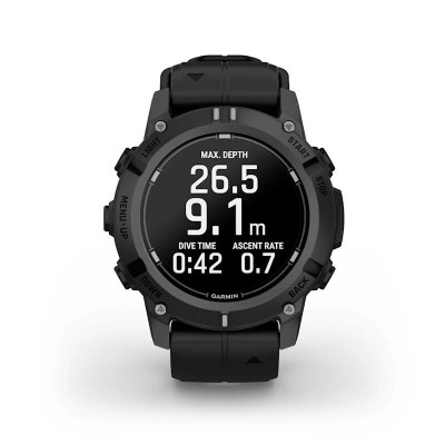 Смарт-часы Garmin Descent G2, 45 мм, Black Silicone Band, Bluetooth, Black, черный