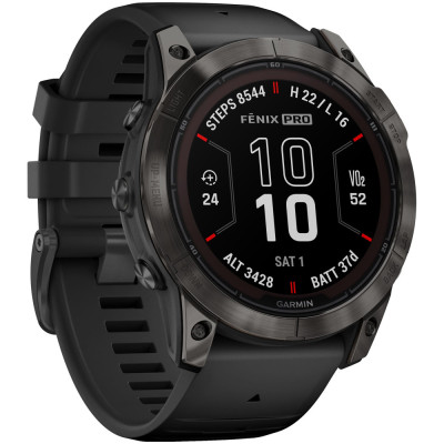 Garmin Fenix 7X Pro Sapphire Solar, 51 мм, серый силикон Garmin Fenix 7X Pro Sapphire Solar, 51 мм, серый силикон