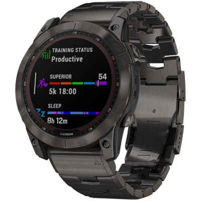 Garmin Fenix 7X Pro Sapphire Solar, 51 мм, темно-серый титан