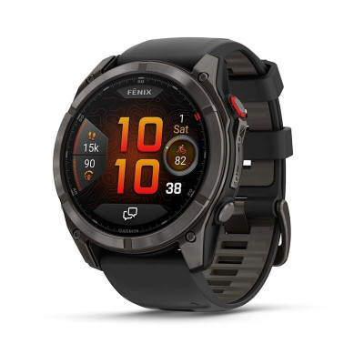 Смарт-часы Garmin Fenix 8 Pro, 51 мм, LTE, Carbon Gray, Темно-серый титан