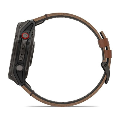 Смарт-часы Garmin Fenix 8 Pro, 51 мм, 26 мм, LTE, Carbon Grey Chestnut Leather, темно-серый Смарт-часы Garmin Fenix 8 Pro, 51 мм, 26 мм, LTE, Carbon Grey Chestnut Leather, темно-серый