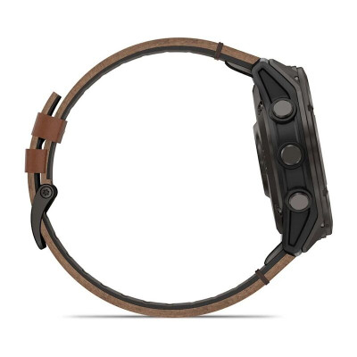 Смарт-часы Garmin Fenix 8 Pro, 51 мм, 26 мм, LTE, Carbon Grey Chestnut Leather, темно-серый Смарт-часы Garmin Fenix 8 Pro, 51 мм, 26 мм, LTE, Carbon Grey Chestnut Leather, темно-серый