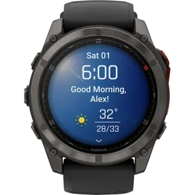 Смарт-часы Garmin Fenix 8, 51 мм, Microled Sapphire, Bluetooth, Carbon Gray, серый карбон