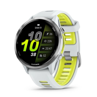 Смарт-часы Garmin Forerunner 970, 47 мм, Bluetooth, Titanium Whitestone/Yellow, титановый белый с желтым Смарт-часы Garmin Forerunner 970, 47 мм, Bluetooth, Titanium Whitestone/Yellow, титановый белый с желтым