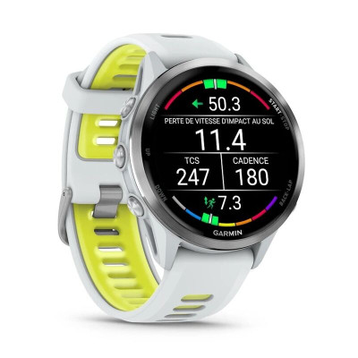 Garmin Forerunner 970 47 мм, Bluetooth, титановый белый с желтым