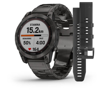 Смарт-часы Garmin Fenix 7 Sapphire Solar, 47 мм, Bluetooth, Gray Titanium Band, Серый титановый с серым титановым браслетом Смарт-часы Garmin Fenix 7 Sapphire Solar, 47 мм, Bluetooth, Gray Titanium Band, Серый титановый с серым титановым браслетом