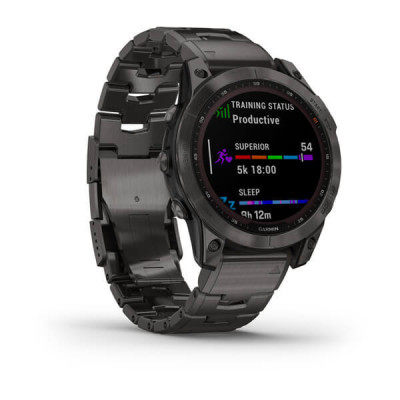 Garmin Fenix 7 Sapphire Solar 47 мм, Gray Titanium Band