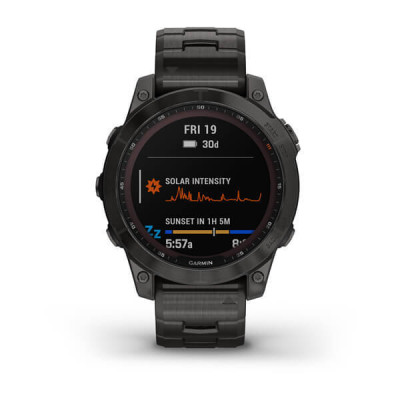 Garmin Fenix 7 Sapphire Solar 47 мм, Gray Titanium Band