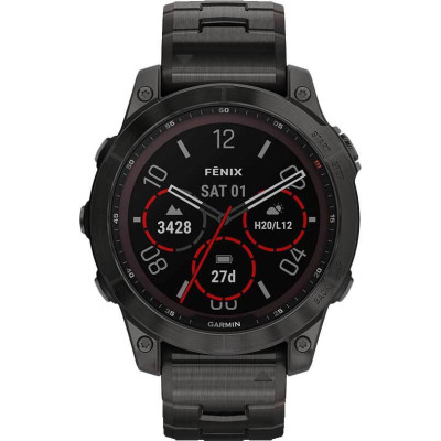 Garmin Fenix 7 Sapphire Solar 47 мм, Gray Titanium Band
