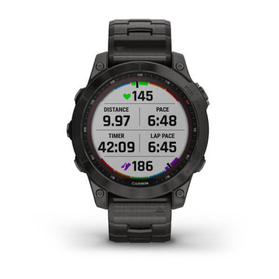 Garmin Fenix 7 Sapphire Solar 47 мм, Gray Titanium Band