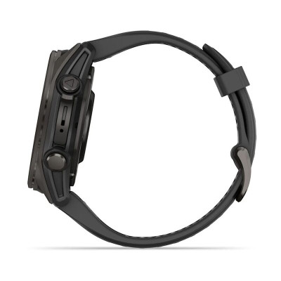 Garmin Fenix 8 47 мм, Bluetooth, графитово-серый с черным силиконом