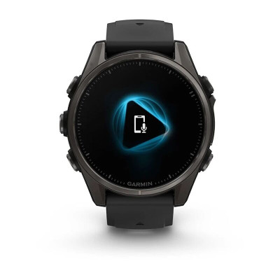 Garmin Fenix 8 47 мм, Bluetooth, графитово-серый с черным силиконом