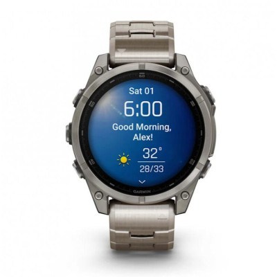 Garmin Fenix 8 47 мм, Bluetooth, титановый графитовый Garmin Fenix 8 47 мм, Bluetooth, титановый графитовый