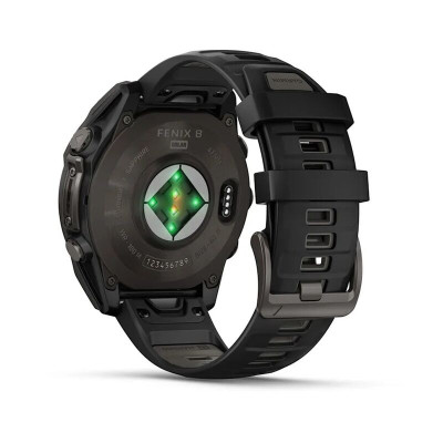 Garmin Fenix 8 47 мм, Bluetooth, титановый угольно-серый с солнечной зарядкой Garmin Fenix 8 47 мм, Bluetooth, титановый угольно-серый с солнечной зарядкой