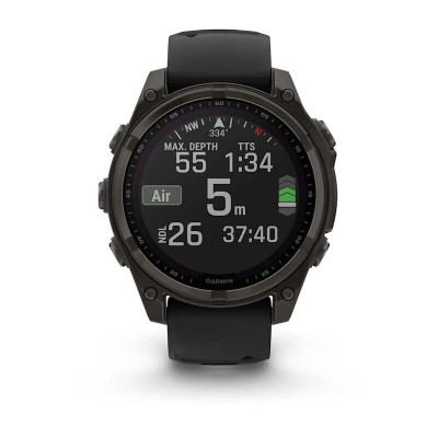 Garmin Fenix 8 47 мм, Bluetooth, титановый угольно-серый с солнечной зарядкой Garmin Fenix 8 47 мм, Bluetooth, титановый угольно-серый с солнечной зарядкой