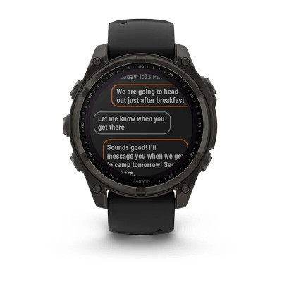 Garmin Fenix 8 47 мм, Bluetooth, титановый угольно-серый с солнечной зарядкой Garmin Fenix 8 47 мм, Bluetooth, титановый угольно-серый с солнечной зарядкой