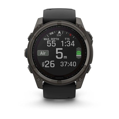 Garmin Fenix 8 51 мм, Bluetooth, титановый угольно-серый с солнечной зарядкой Garmin Fenix 8 51 мм, Bluetooth, титановый угольно-серый с солнечной зарядкой