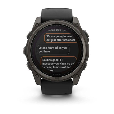 Garmin Fenix 8 51 мм, Bluetooth, титановый угольно-серый с солнечной зарядкой Garmin Fenix 8 51 мм, Bluetooth, титановый угольно-серый с солнечной зарядкой