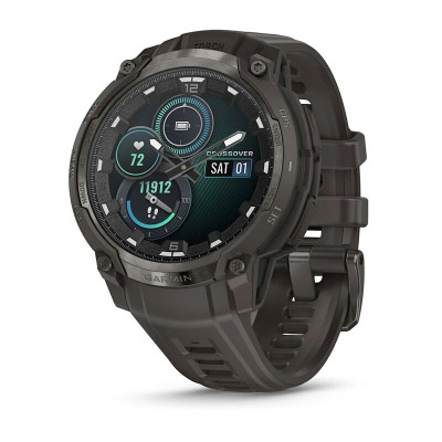 Смарт-часы Garmin Instinct, Crossover AMOLED, 46 мм, Bluetooth, Charcoal Black, черный