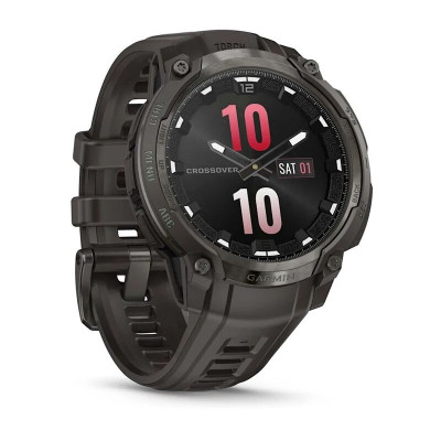 Смарт-часы Garmin Instinct, Crossover AMOLED, 46 мм, Bluetooth, Charcoal Black, черный