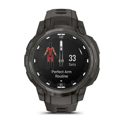 Смарт-часы Garmin Instinct, Crossover AMOLED, 46 мм, Bluetooth, Charcoal Black, черный