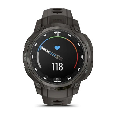 Смарт-часы Garmin Instinct, Crossover AMOLED, 46 мм, Bluetooth, Charcoal Black, черный