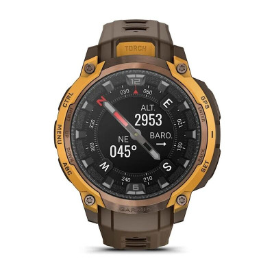 Смарт-часы Garmin Instinct Crossover AMOLED, 46 мм, Bluetooth, Bronze/Sunburst Cocoa, коричневый