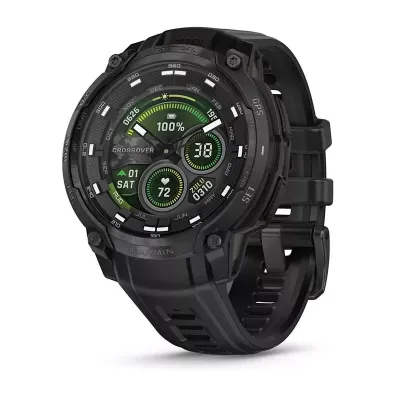 Смарт-часы Garmin Instinct, Crossover AMOLED Tactical, 46.5 мм, 22 мм, Bluetooth, Black Silicone, черный