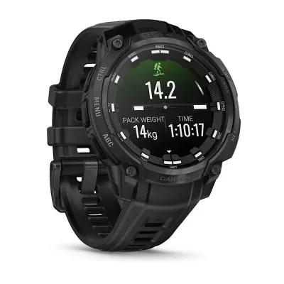 Смарт-часы Garmin Instinct, Crossover AMOLED Tactical, 46.5 мм, 22 мм, Bluetooth, Black Silicone, черный