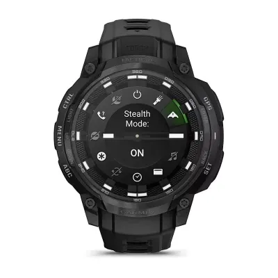 Смарт-часы Garmin Instinct, Crossover AMOLED Tactical, 46.5 мм, 22 мм, Bluetooth, Black Silicone, черный